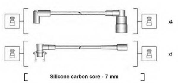 MAGNETI MARELLI 941145370734 Комплект дротів запалювання