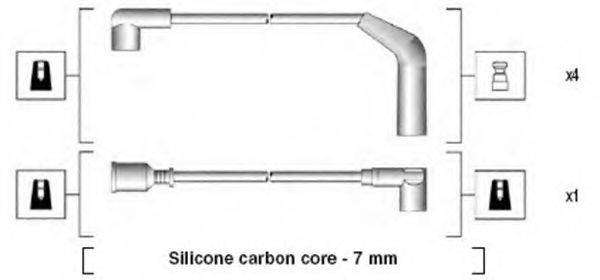 MAGNETI MARELLI 941255040814 Комплект дротів запалювання