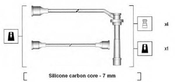 MAGNETI MARELLI 941285080844 Комплект дротів запалювання