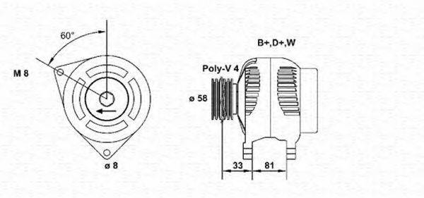 MAGNETI MARELLI 063340003010 Генератор