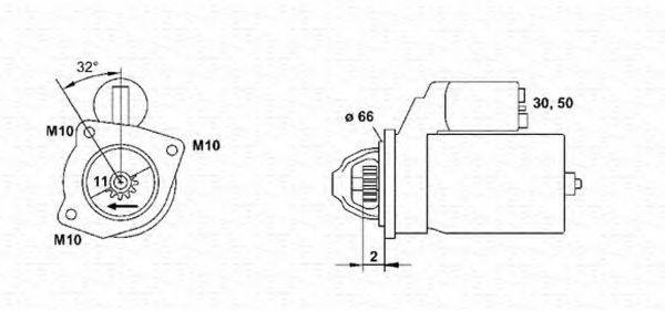 MAGNETI MARELLI 943253105010 Стартер