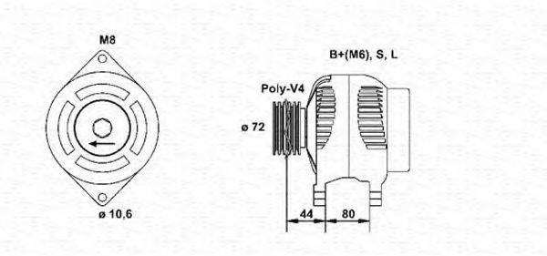 MAGNETI MARELLI 943346048010 Генератор