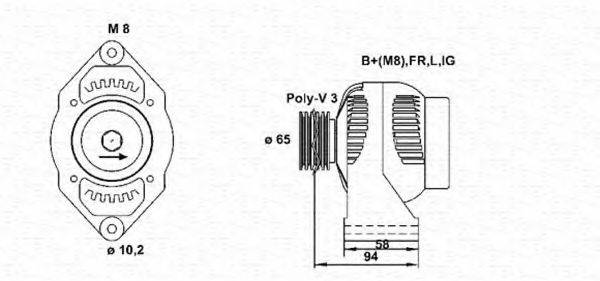 MAGNETI MARELLI 943346103010 Генератор