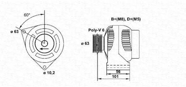 MAGNETI MARELLI 943346223010 Генератор