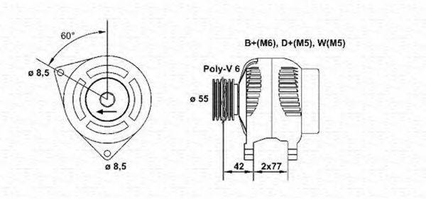 MAGNETI MARELLI 943355005010 Генератор