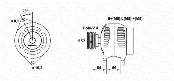 MAGNETI MARELLI 943355021010 Генератор