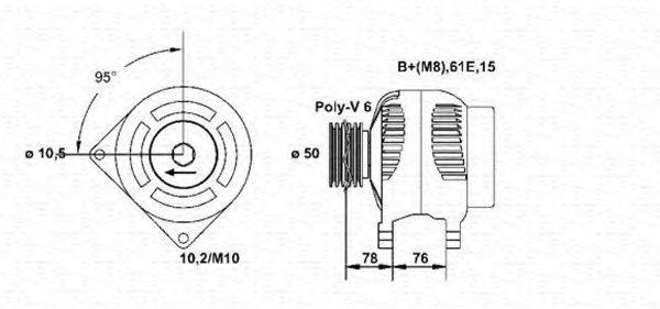 MAGNETI MARELLI 943355026010 Генератор