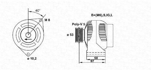 MAGNETI MARELLI 943355126010 Генератор