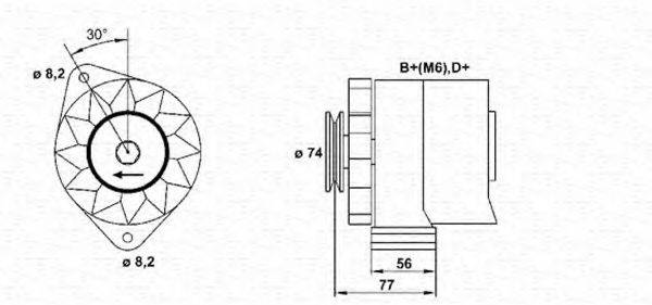 MAGNETI MARELLI 943356548010 Генератор