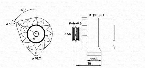 MAGNETI MARELLI 943356808010 Генератор