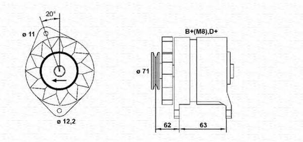 MAGNETI MARELLI 943356859010 Генератор