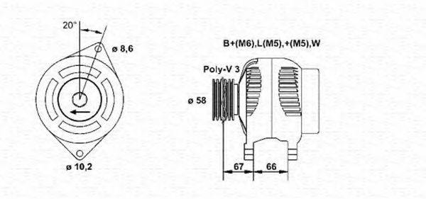 MAGNETI MARELLI 943356959010 Генератор