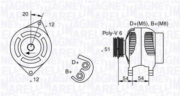 MAGNETI MARELLI 063321836010 Генератор