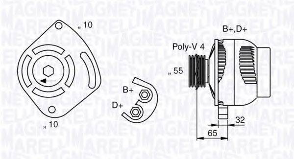 MAGNETI MARELLI 063321763010 Генератор