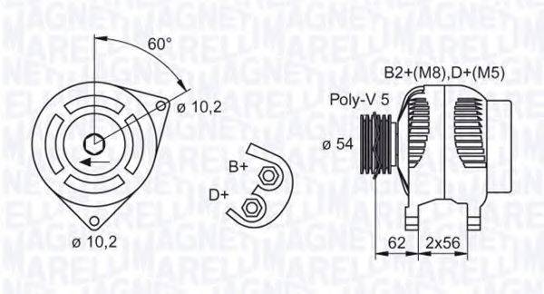 MAGNETI MARELLI 063532250220 Генератор