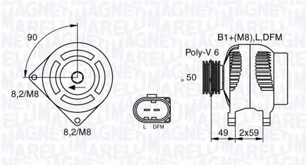 MAGNETI MARELLI 063533250130 Генератор