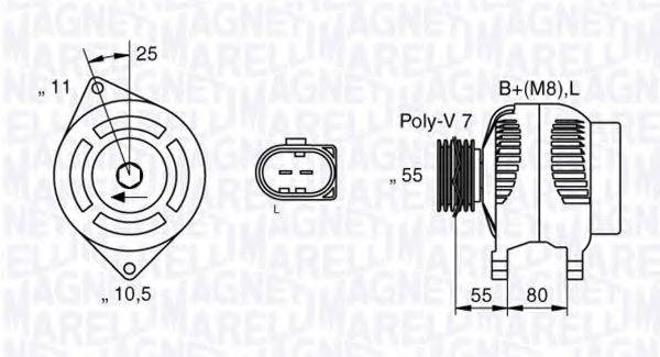 MAGNETI MARELLI 063533250530 Генератор