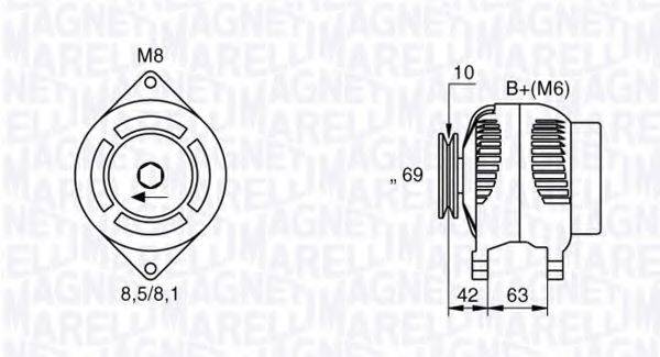 MAGNETI MARELLI 063532620010 Генератор