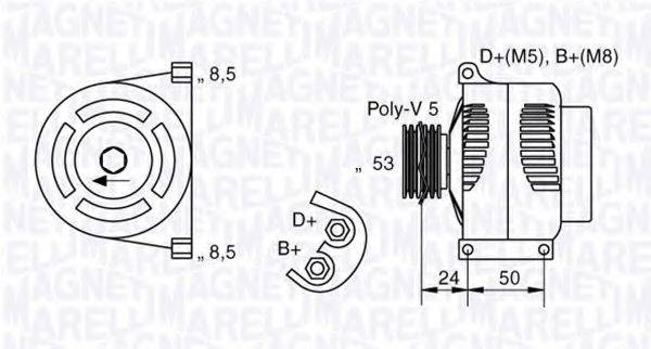 MAGNETI MARELLI 063377002010 Генератор