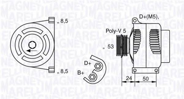 MAGNETI MARELLI 063377009010 Генератор