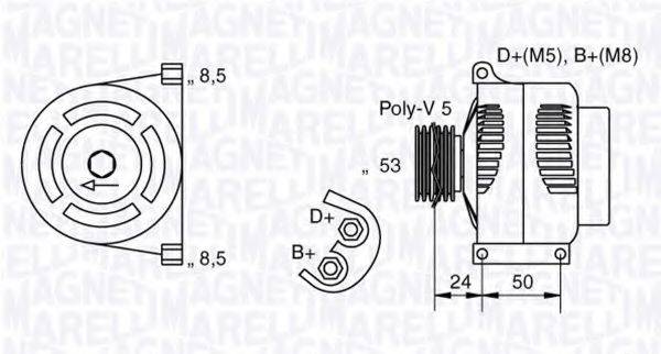 MAGNETI MARELLI 063377010010 Генератор