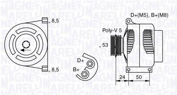 MAGNETI MARELLI 063377013010 Генератор