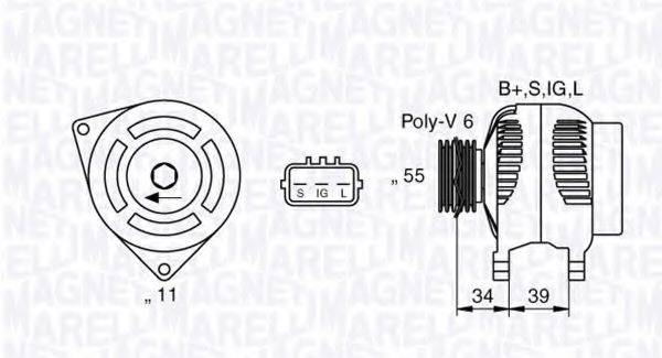 MAGNETI MARELLI 063377430010 Генератор