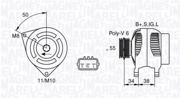 MAGNETI MARELLI 063377432010 Генератор