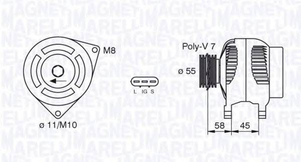 MAGNETI MARELLI 063377434010 Генератор