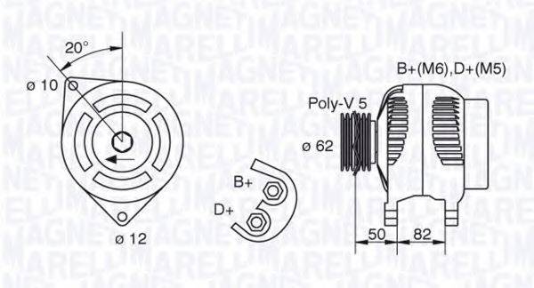 MAGNETI MARELLI 063321617010 Генератор