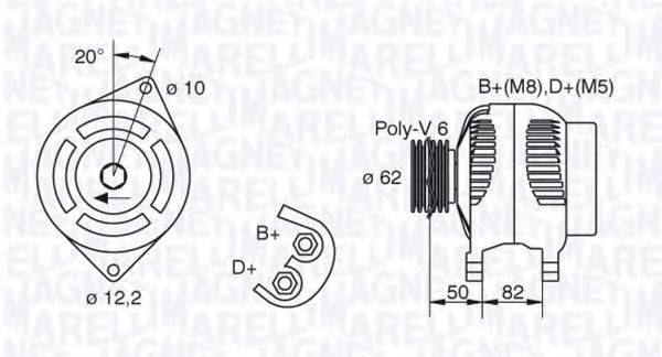 MAGNETI MARELLI 063321618010 Генератор