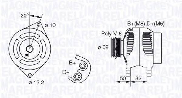 MAGNETI MARELLI 063321620010 Генератор