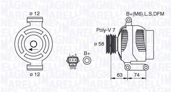 MAGNETI MARELLI 063388502010 Генератор