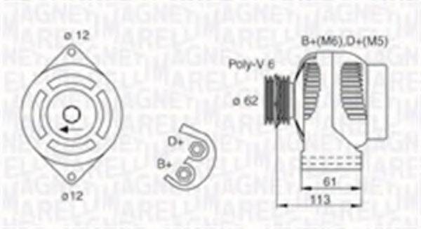 MAGNETI MARELLI 063730008010 Генератор