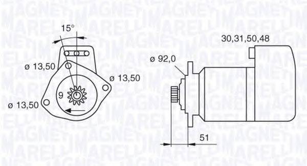 MAGNETI MARELLI 063524160020 Стартер