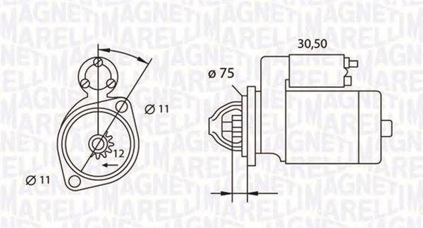 MAGNETI MARELLI 063523627010 Стартер