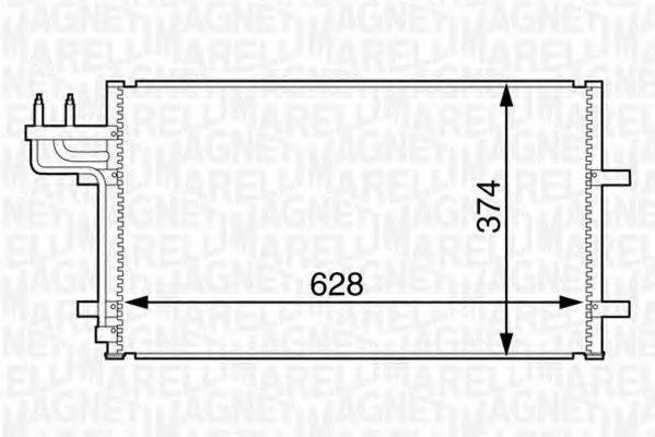 MAGNETI MARELLI 350203601000 Конденсатор, кондиціонер