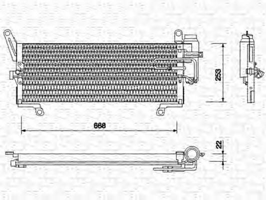 MAGNETI MARELLI 350203104000 Конденсатор, кондиціонер