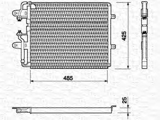 MAGNETI MARELLI 350203108000 Конденсатор, кондиціонер