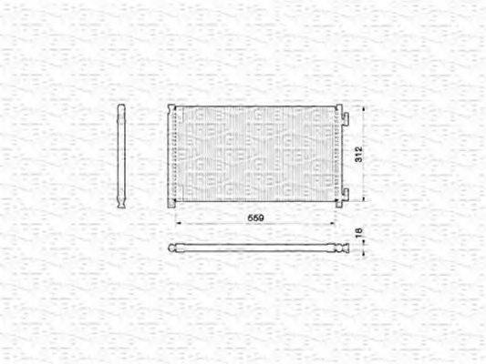 MAGNETI MARELLI 350203145000 Конденсатор, кондиціонер