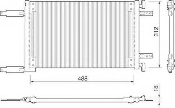 MAGNETI MARELLI 350203148000 Конденсатор, кондиціонер