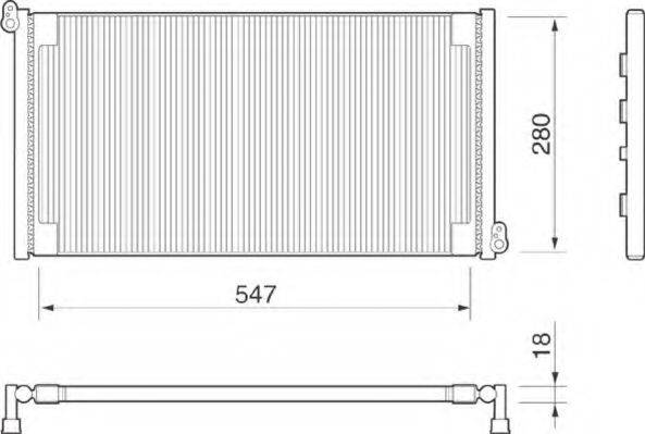 MAGNETI MARELLI 350203152000 Конденсатор, кондиціонер