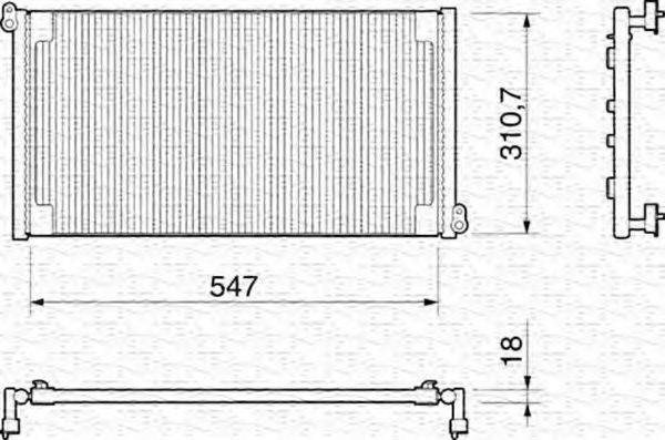 MAGNETI MARELLI 350203155000 Конденсатор, кондиціонер