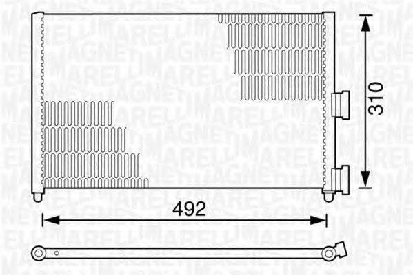 MAGNETI MARELLI 350203162000 Конденсатор, кондиціонер