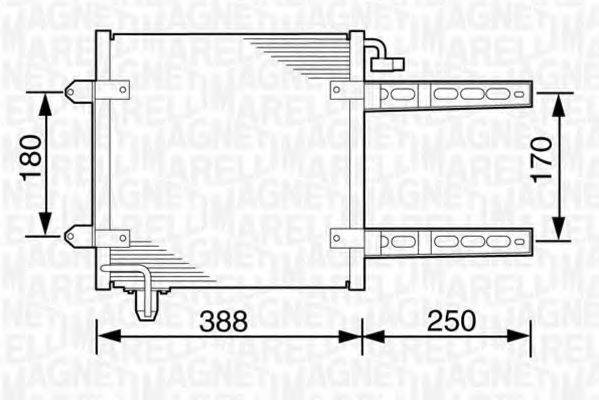 MAGNETI MARELLI 350203237000 Конденсатор, кондиціонер