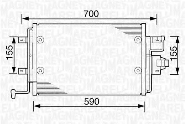 MAGNETI MARELLI 350203238000 Конденсатор, кондиціонер