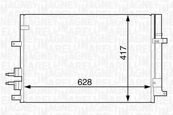 MAGNETI MARELLI 350203616000 Конденсатор, кондиціонер