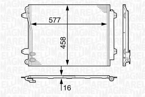 MAGNETI MARELLI 350203634000 Конденсатор, кондиціонер