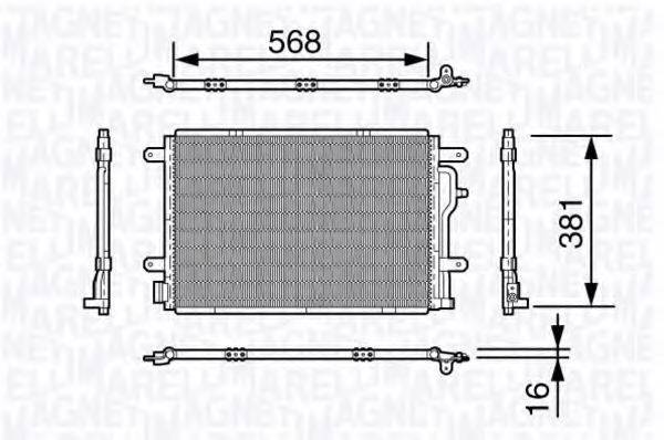 MAGNETI MARELLI 350203640000 Конденсатор, кондиціонер