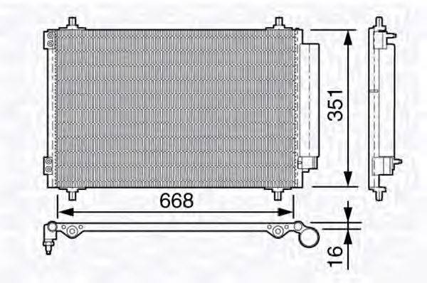 MAGNETI MARELLI 350203650000 Конденсатор, кондиціонер